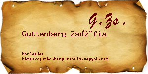 Guttenberg Zsófia névjegykártya