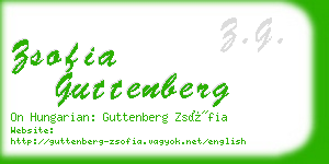 zsofia guttenberg business card